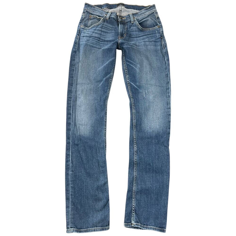 Hudson Blake Slim Straight Medium Wash Stretch Jeans Low Rise Men’s 30x32